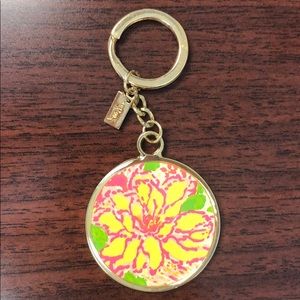 Lilly Pulitzer flower printed keychain